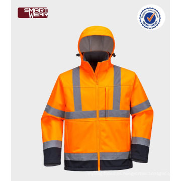 chaqueta directa de la seguridad de la bici de la fábrica de China al por mayor Chaqueta reflexiva de la softshell de la alta calidad de los hombres